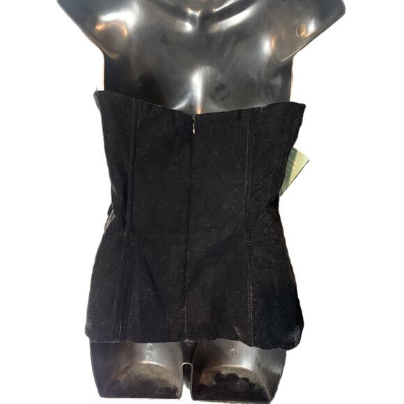 Johnny Wujek Women's Bustier Size 15 Black Velvet - Picture 2 of 5